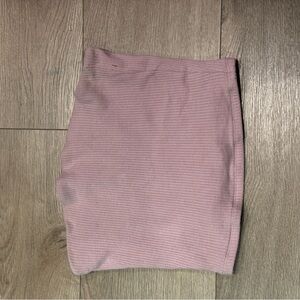 Garage Light Pink Ribbed Mini Skirt